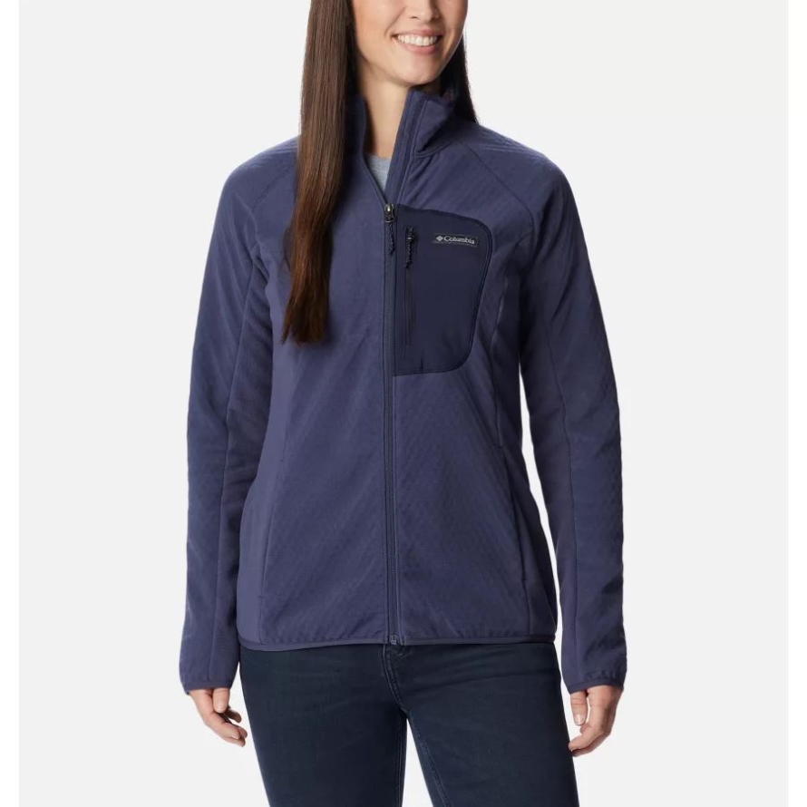 Columbia Women's Outdoor Tracks Full Zip Fleece Jacket Nocturnal/Dark Nocturnal