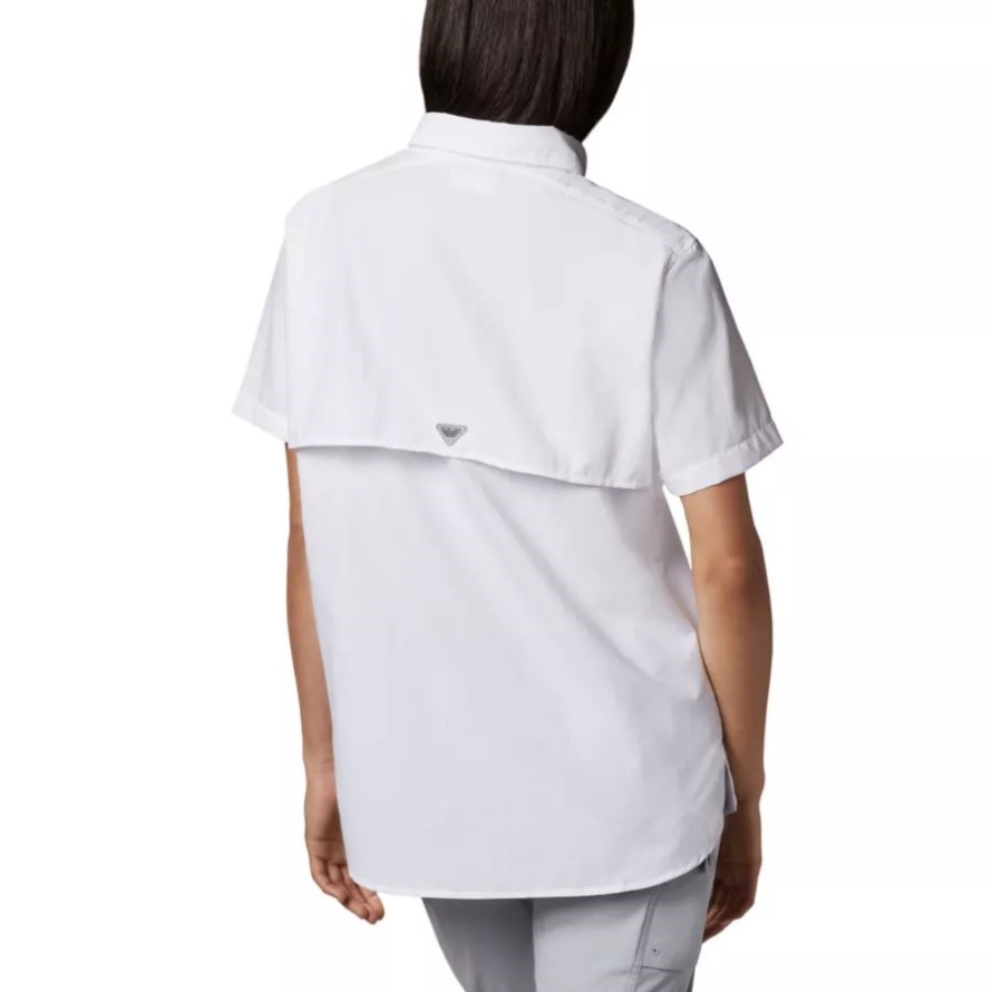 Columbia Women's PFG Bahama Short Sleeve Shirt White