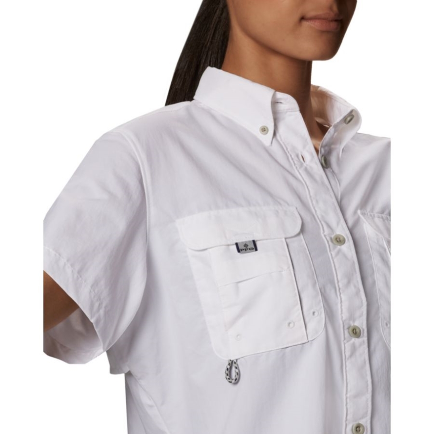 Columbia Women's PFG Bahama Short Sleeve Shirt White