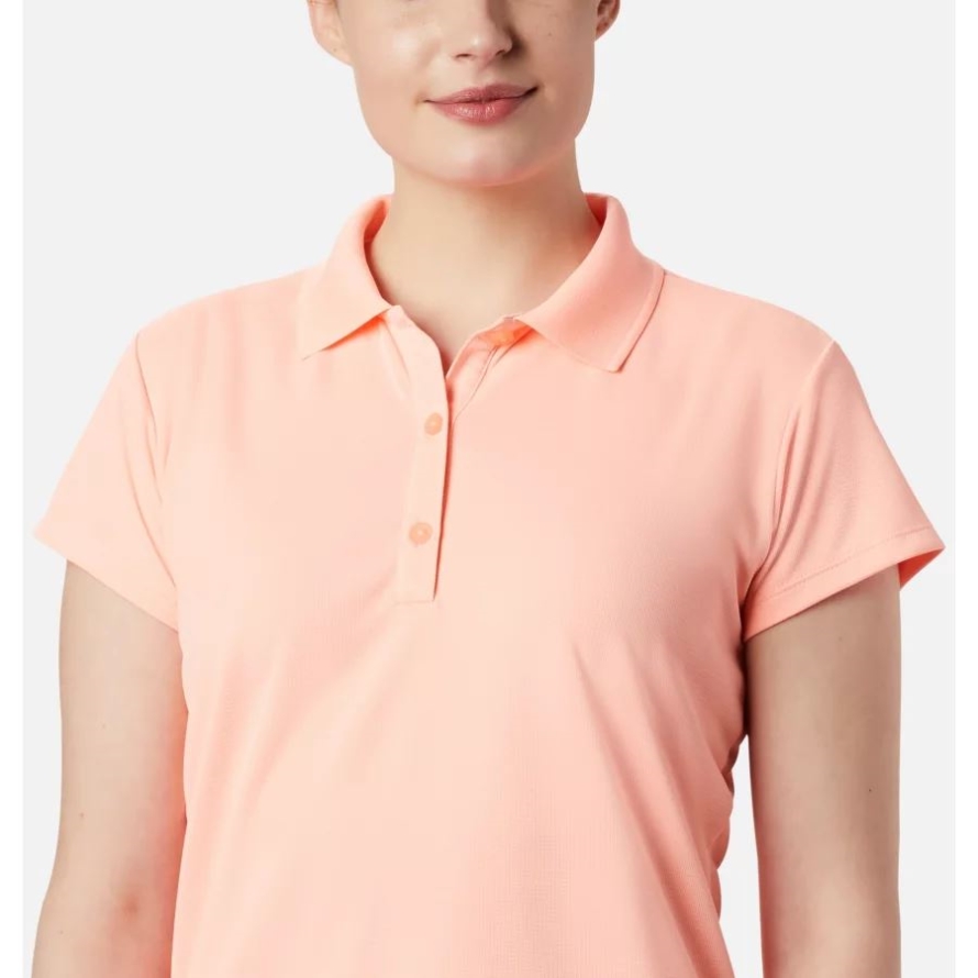 Columbia Women's PFG Innisfree Short Sleeve Polo Tiki Pink