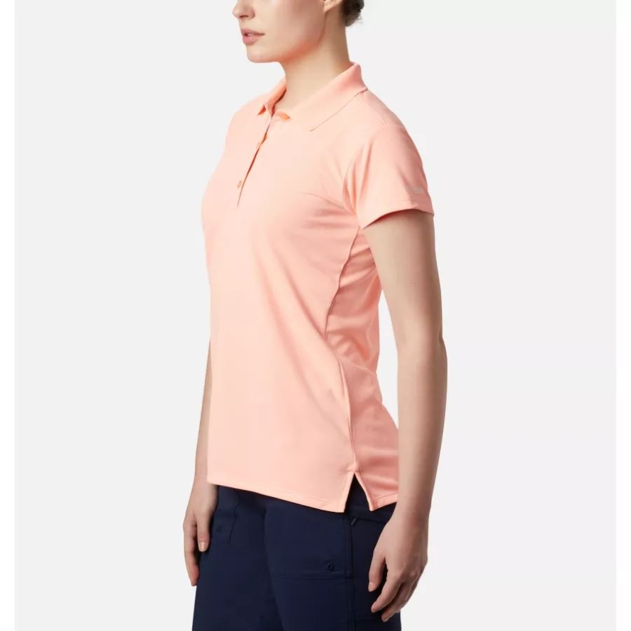 Columbia Women's PFG Innisfree Short Sleeve Polo Tiki Pink