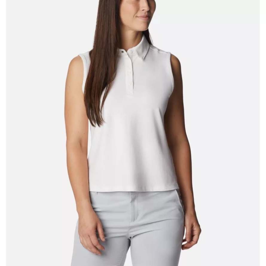 Columbia Women's PFG Sun Drifter Sleeveless Polo White