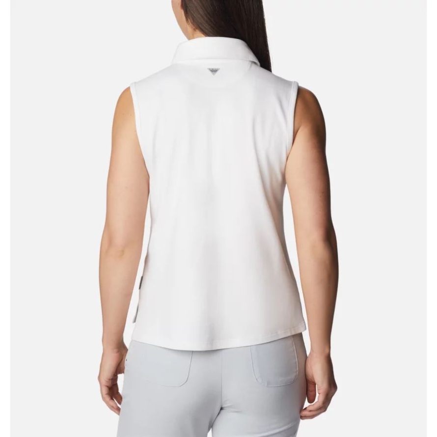 Columbia Women's PFG Sun Drifter Sleeveless Polo White