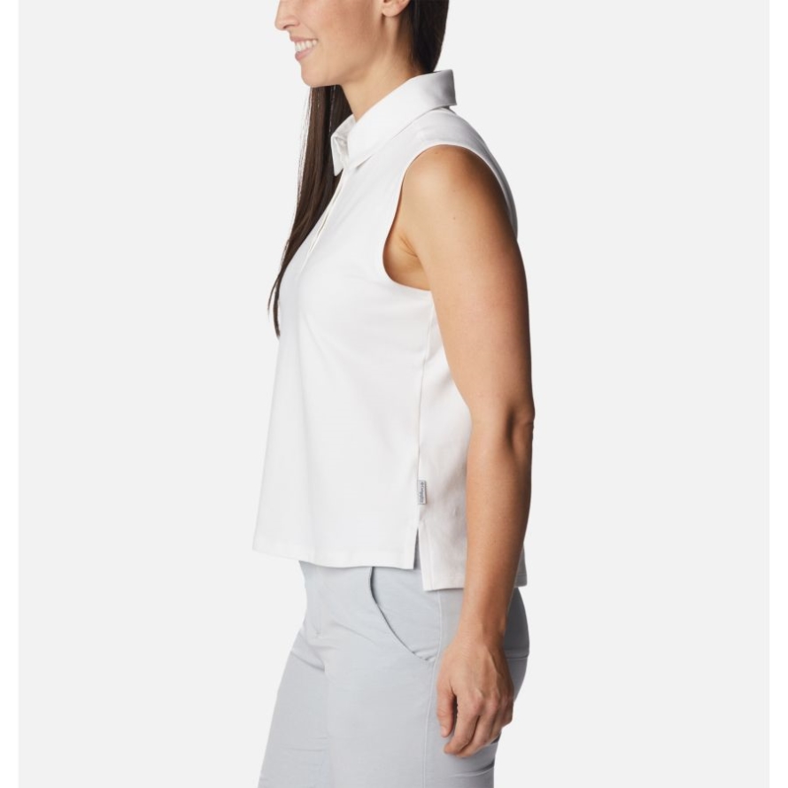 Columbia Women's PFG Sun Drifter Sleeveless Polo White