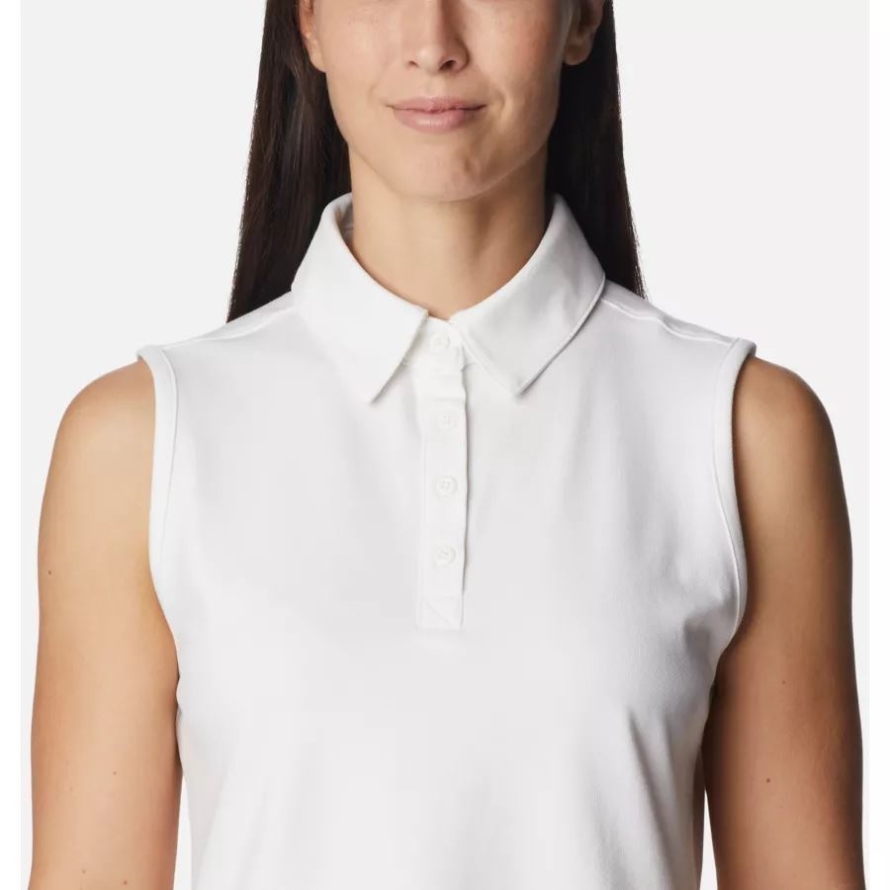 Columbia Women's PFG Sun Drifter Sleeveless Polo White