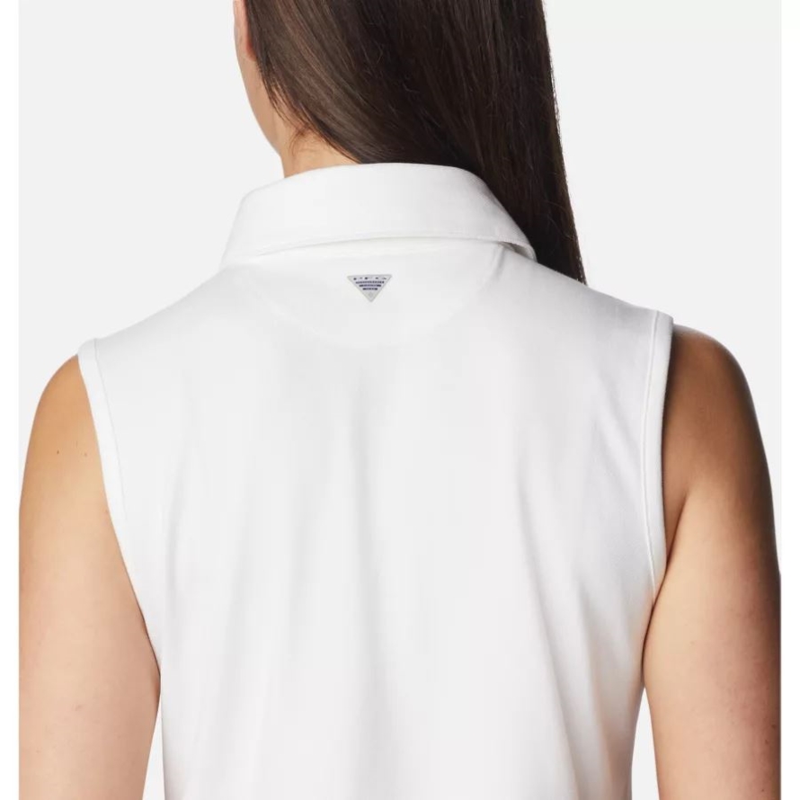 Columbia Women's PFG Sun Drifter Sleeveless Polo White