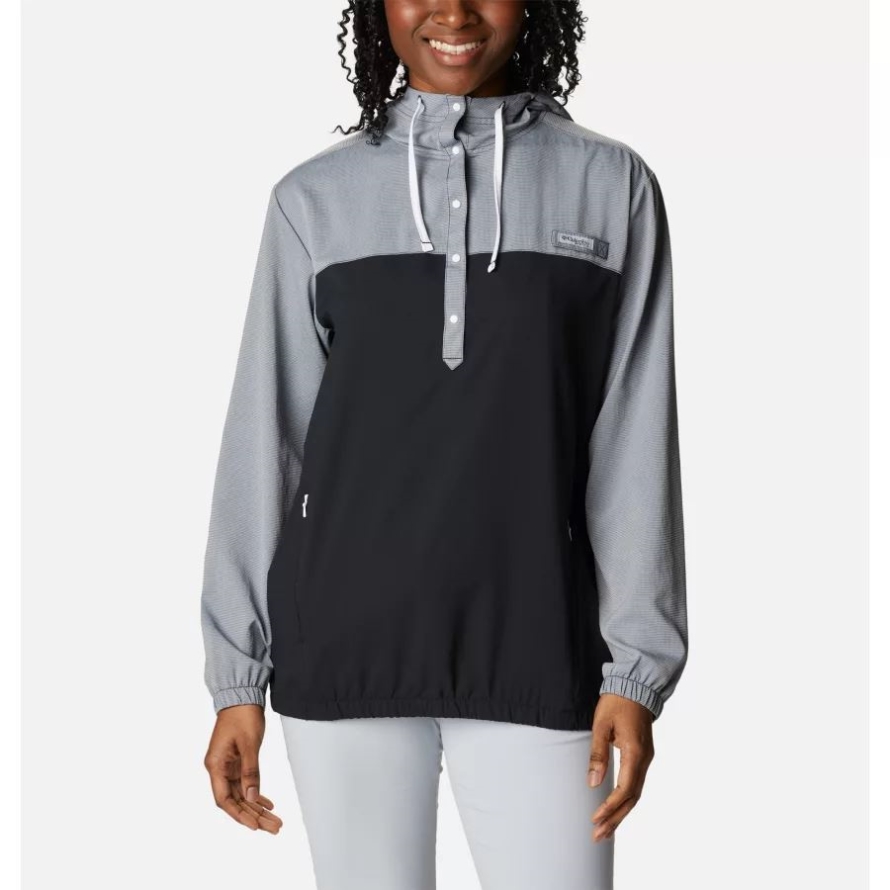 Columbia Women's PFG Tamiami Hoodie Black/White