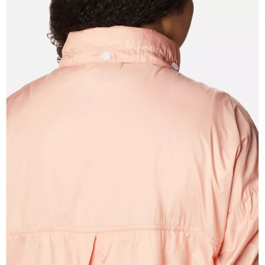 Columbia Women's Paracutie Windbreaker Plus Size Pink Dawn