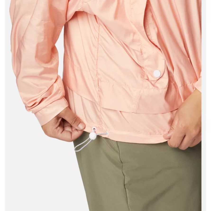 Columbia Women's Paracutie Windbreaker Plus Size Pink Dawn