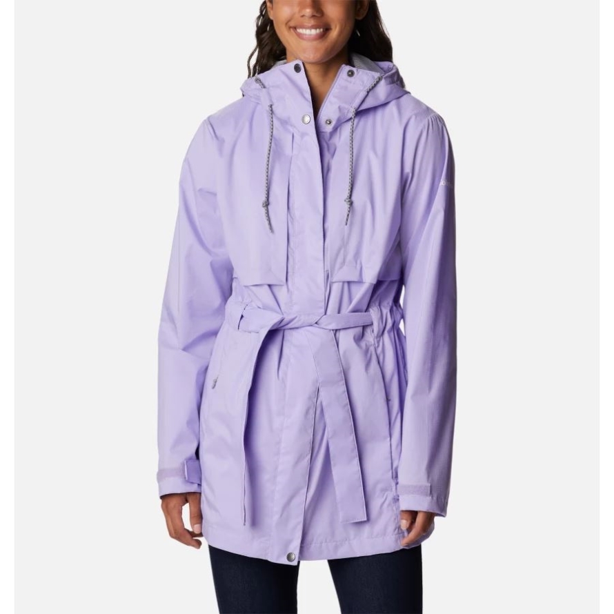 Columbia Women's Pardon My Trench Rain Jacket Frosted Purple