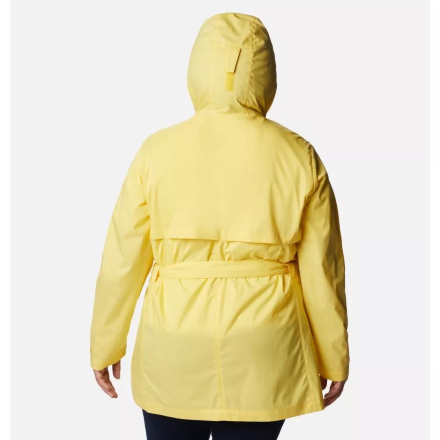 Columbia Women's Pardon My Trench Rain Jacket Plus Size Sun Glow
