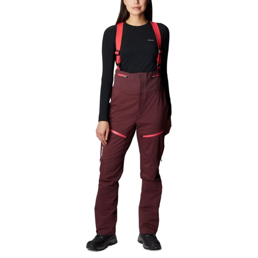 Columbia Women's Peak Pursuit Bib Ski Pants Malbec