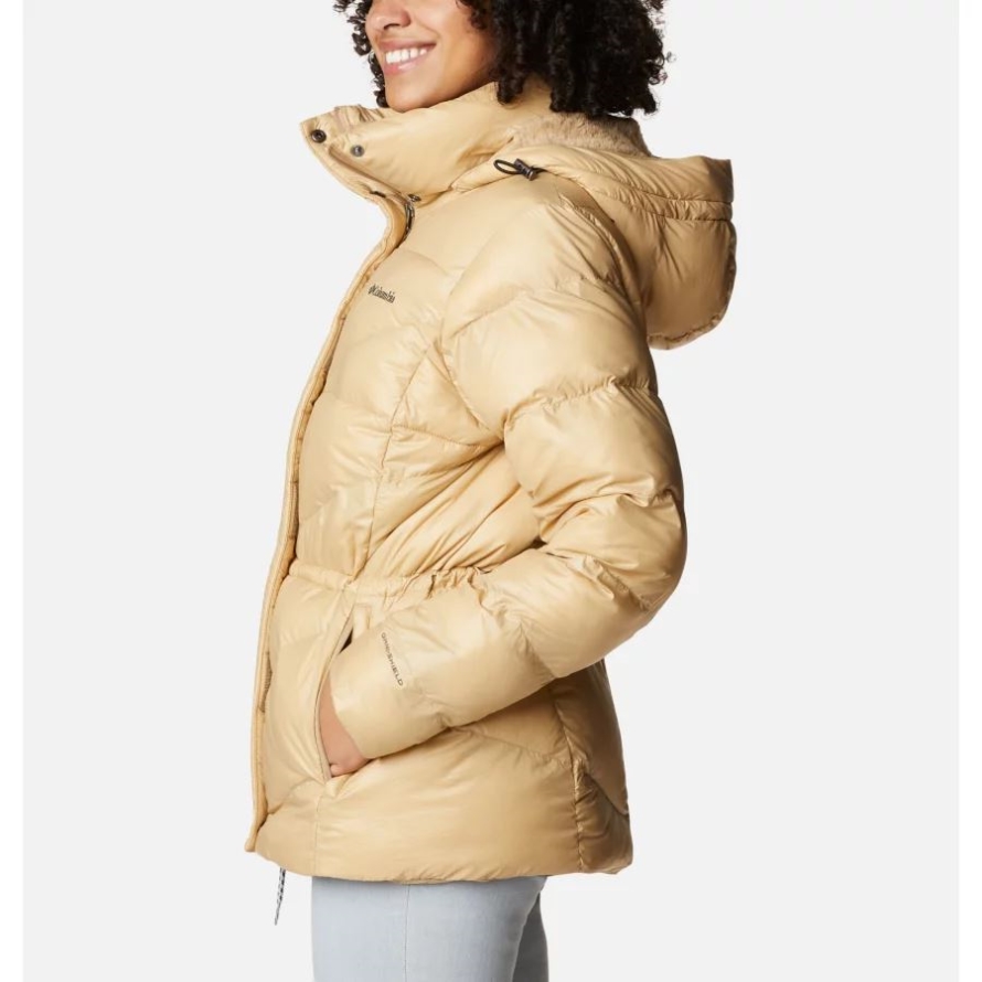Columbia Women's Peak to Park II Insulated Hooded Jacket Beach Gunmetal