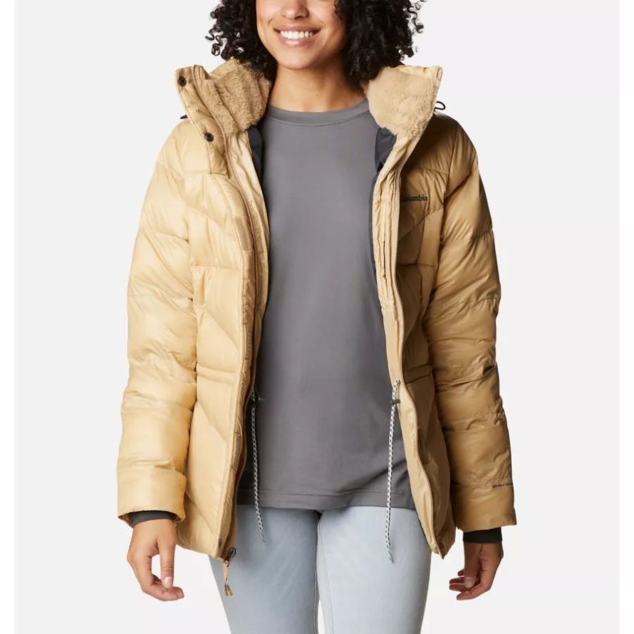Columbia Women's Peak to Park II Insulated Hooded Jacket Beach Gunmetal