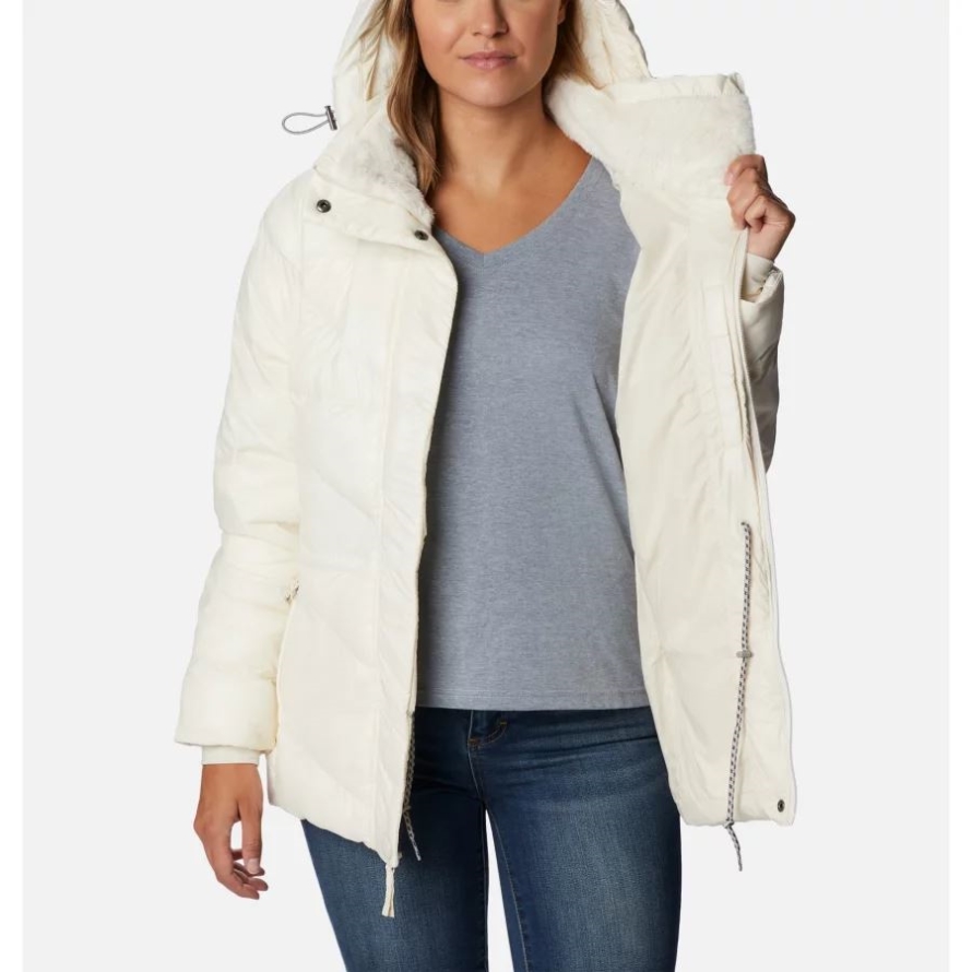 Columbia Women's Peak to Park II Insulated Hooded Jacket Chalk Gunmetal