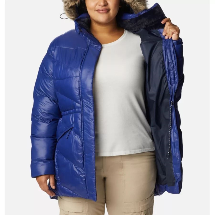 Columbia Women's Peak to Park Mid Insulated Jacket Plus Size Dark Sapphire Gunmetal