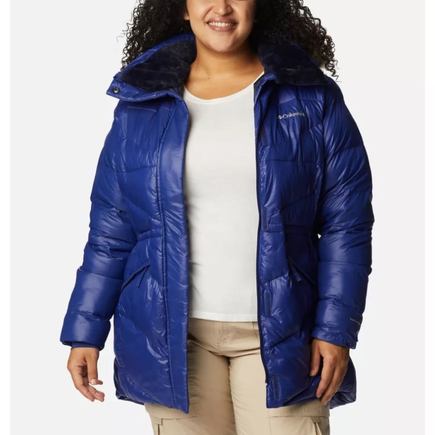 Columbia Women's Peak to Park Mid Insulated Jacket Plus Size Dark Sapphire Gunmetal