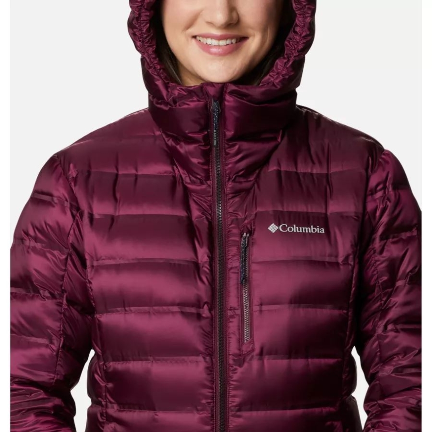 Columbia Women's Pebble Peak Down Hooded Jacket Marionberry