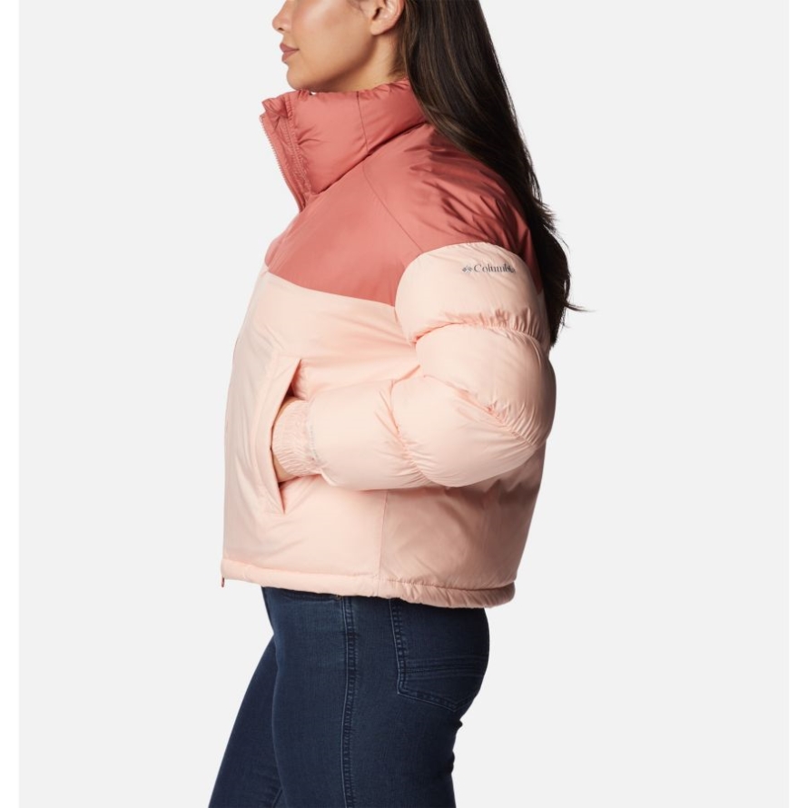 Columbia Women's Pike Lake Cropped Jacket Peach Blossom/Dark Coral