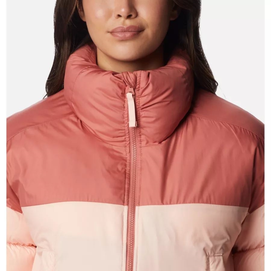 Columbia Women's Pike Lake Cropped Jacket Peach Blossom/Dark Coral