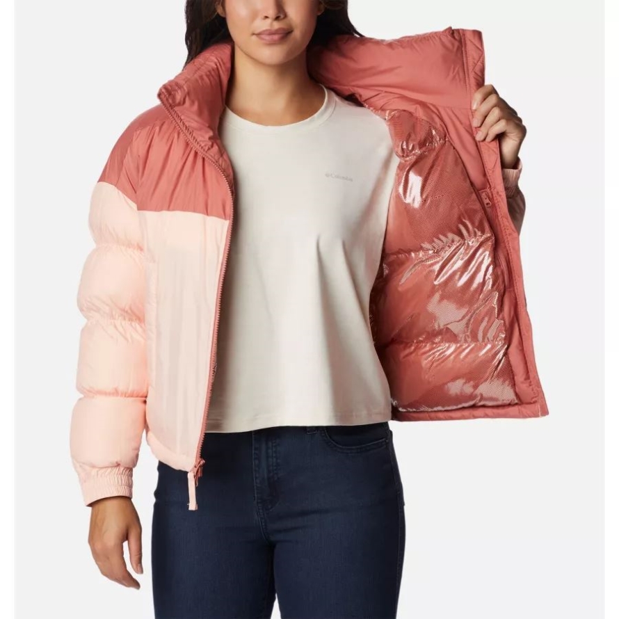 Columbia Women's Pike Lake Cropped Jacket Peach Blossom/Dark Coral