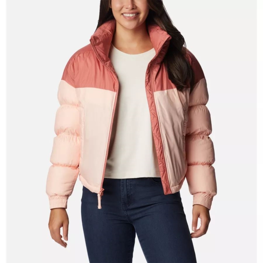 Columbia Women's Pike Lake Cropped Jacket Peach Blossom/Dark Coral