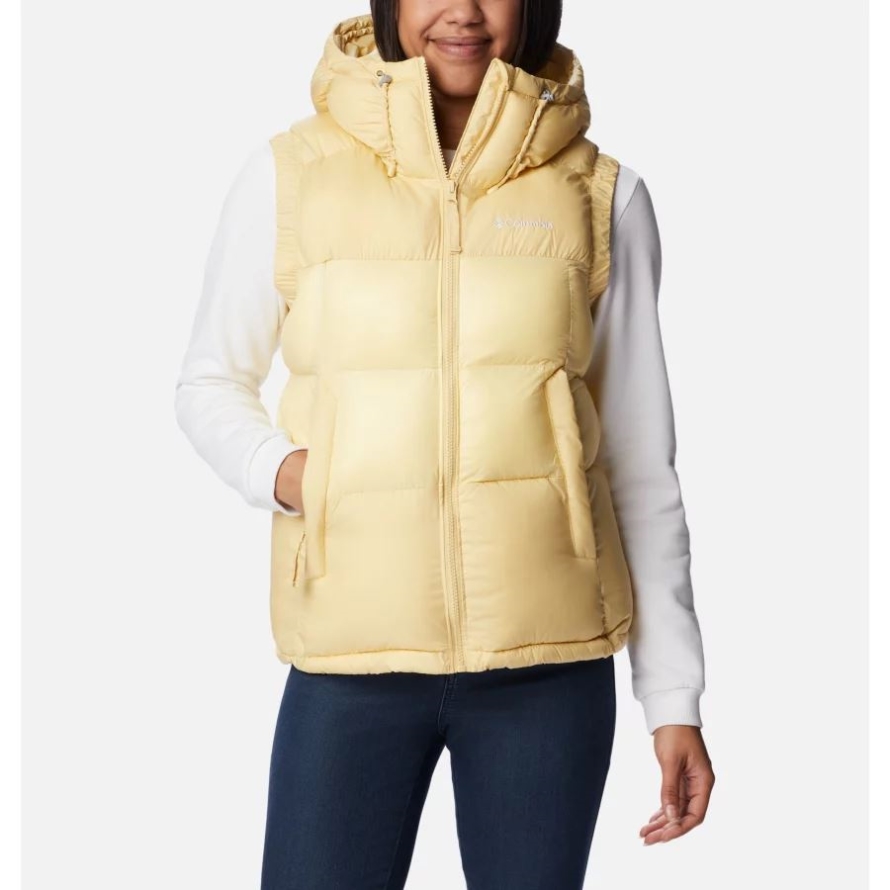Columbia Women's Pike Lake II Hooded Insulated Puffer Vest Cornstalk