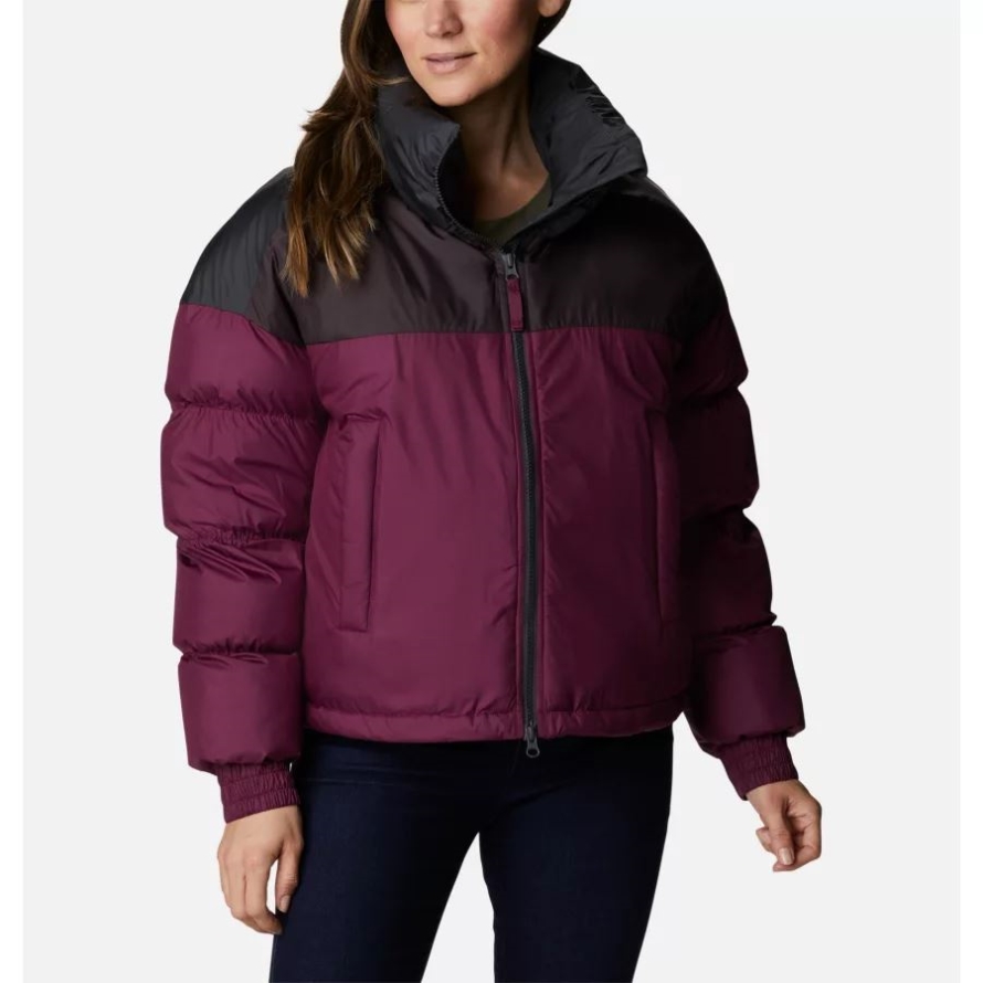 Columbia Women's Pike Lake Insulated Cropped Puffer Jacket Marionberry/New Cinder/Shark