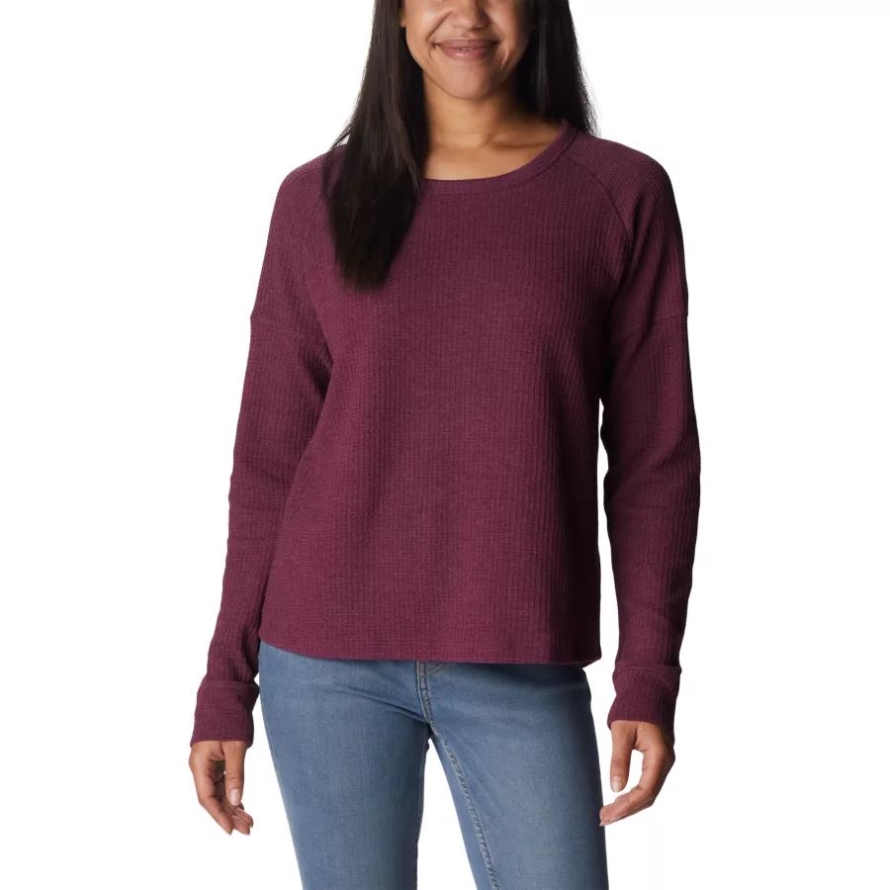 Columbia Women's Pine Peak Long Sleeve Thermal Shirt Marionberry Heather