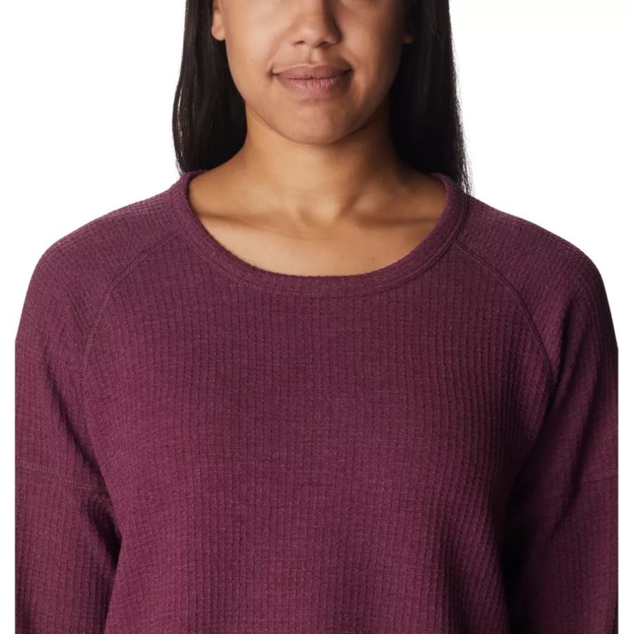 Columbia Women's Pine Peak Long Sleeve Thermal Shirt Marionberry Heather