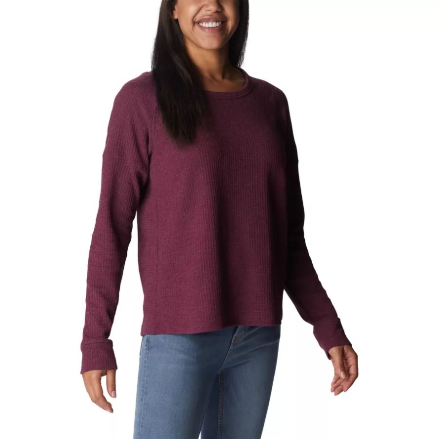 Columbia Women's Pine Peak Long Sleeve Thermal Shirt Marionberry Heather
