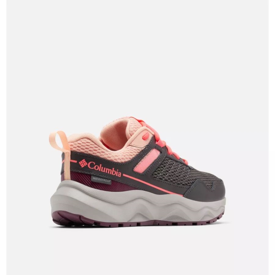 Columbia Women's Plateau Waterproof Shoe Dark Grey/Neon Sunrise