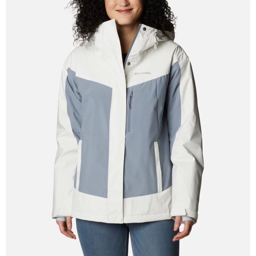 Columbia Women's Point Park Insulated Jacket White Sheen/Tradewinds Grey