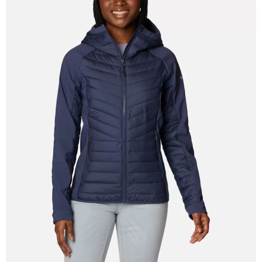 Columbia Women's Powder Lite Hybrid Hooded Jacket Nocturnal
