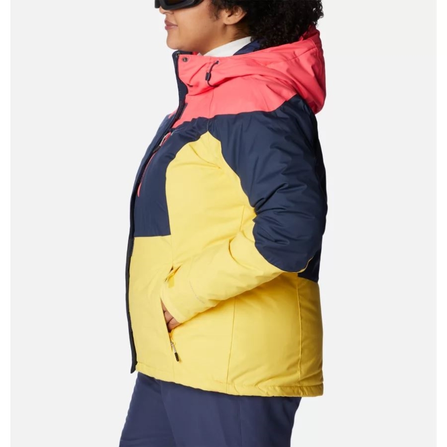 Columbia Women's Rosie Run Insulated Jacket Plus Size Nocturnal/Neon Sunrise/Sun Glow