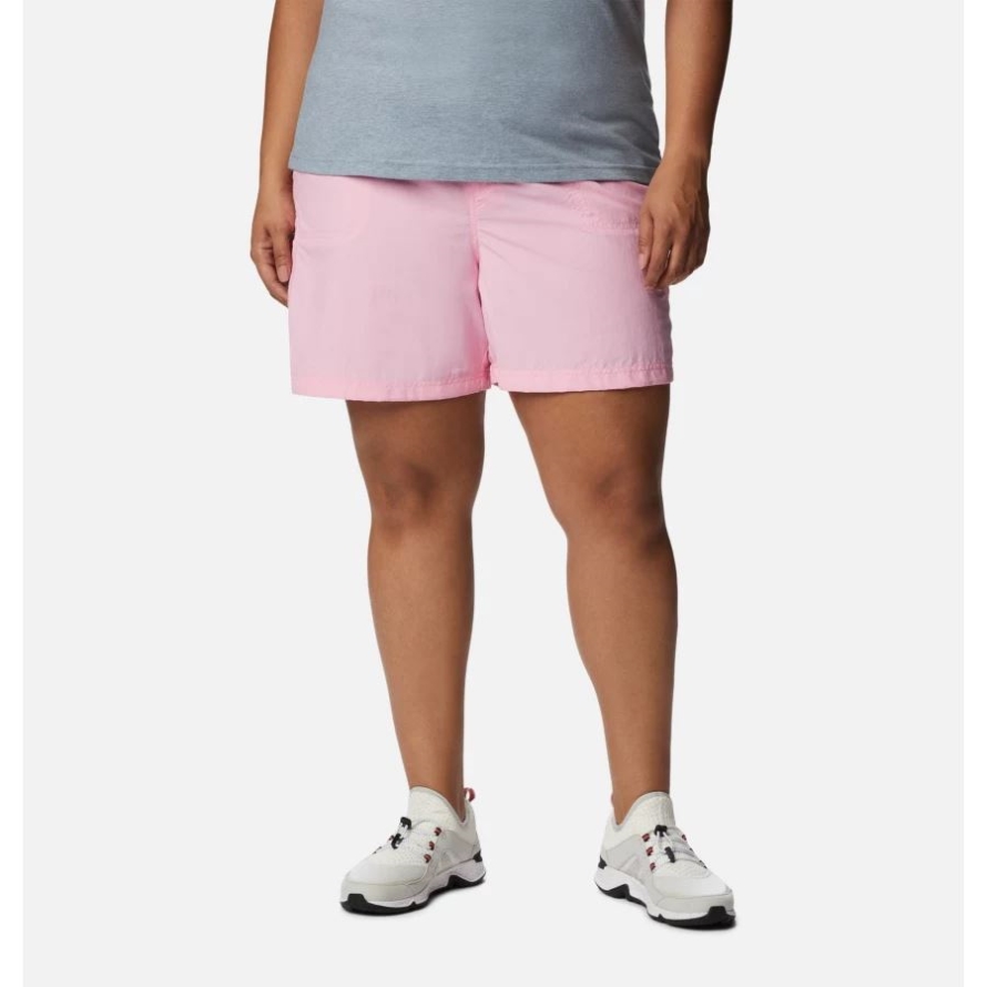 Columbia Women's Sandy River Cargo Shorts Plus Size Wild Rose