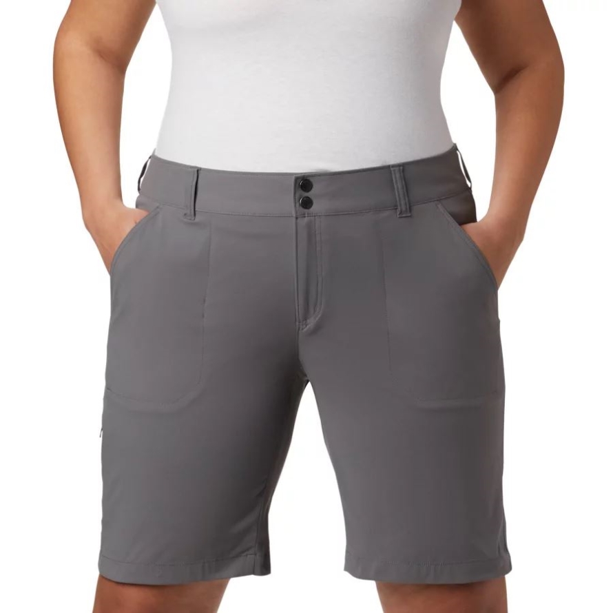 Columbia Women's Saturday Trail Long Shorts Plus Size City Grey