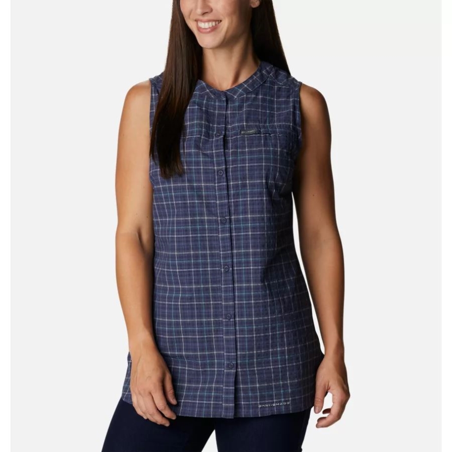 Columbia Women's Silver Ridge Novelty Tunic Nocturnal Elevation Grid