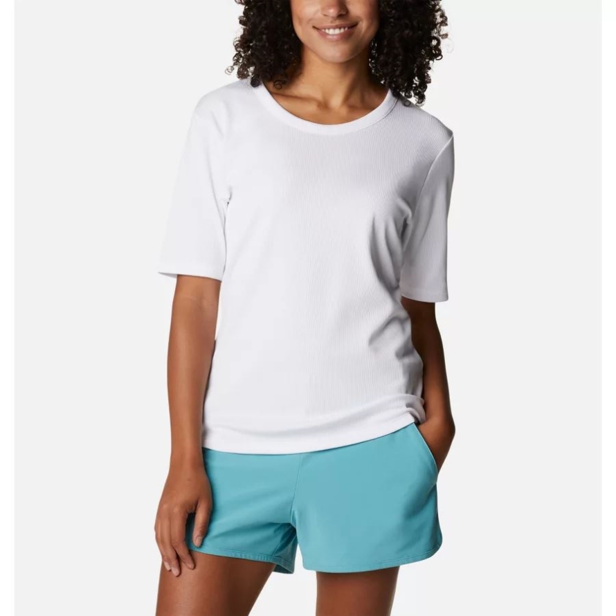 Columbia Women's Stanley Park Short Sleeve Shirt White