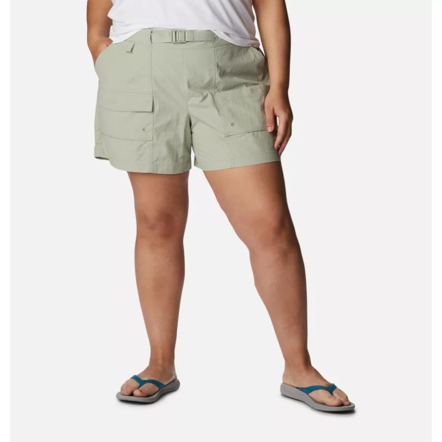 Columbia Women's Summerdry Cargo Shorts Plus Size Safari