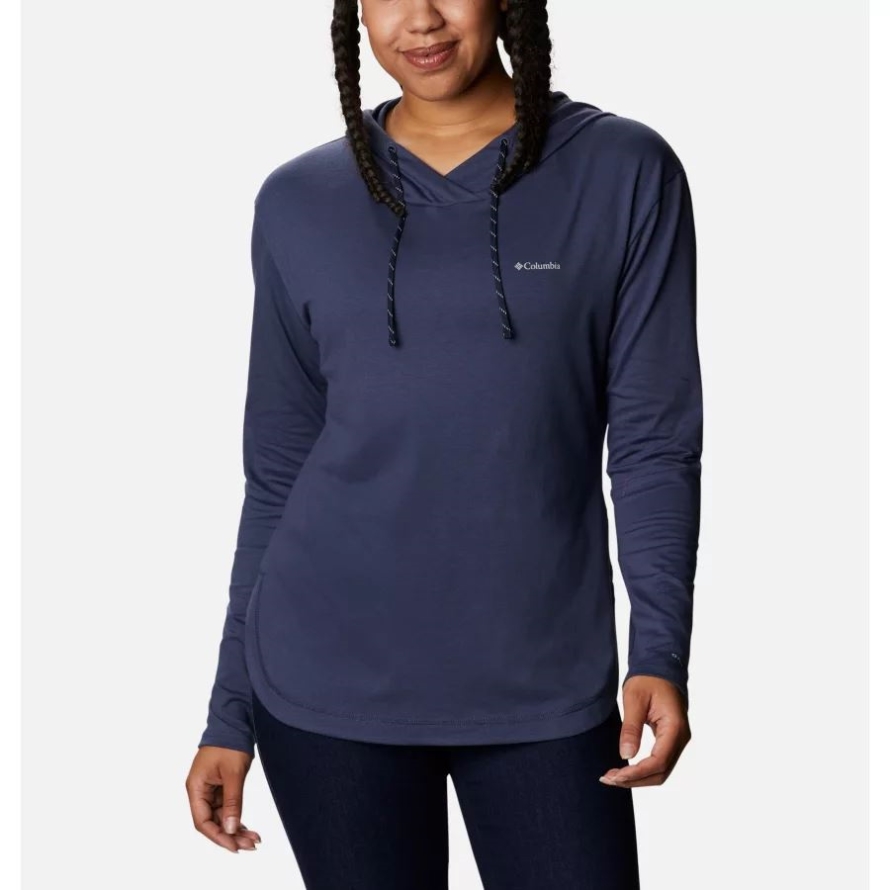Columbia Women's Sun Trek Hooded Pullover Nocturnal