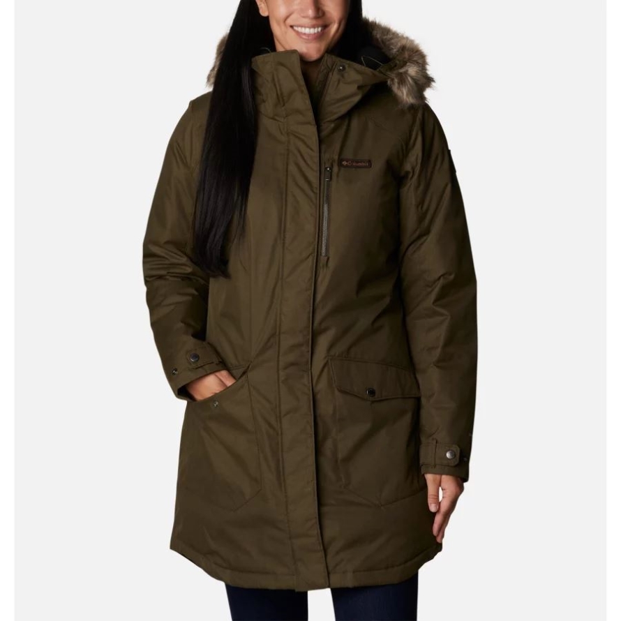 Columbia Women's Suttle Mountain Long Insulated Jacket Olive Green