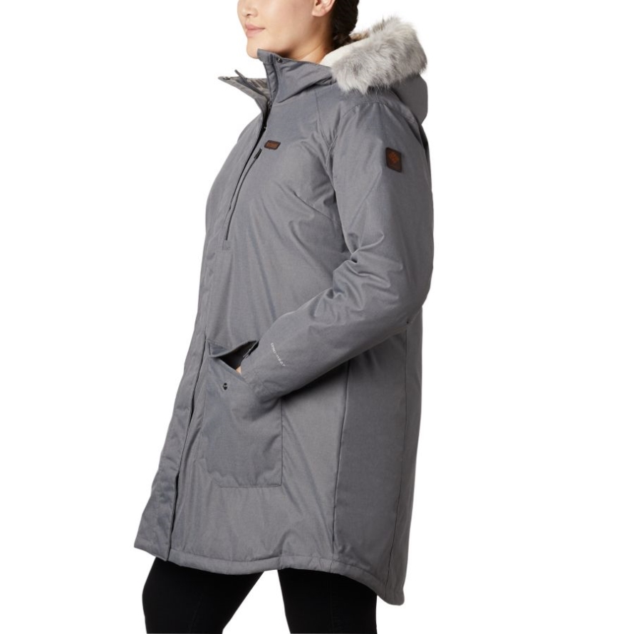 Columbia Women's Suttle Mountain Long Insulated Jacket Plus Size City Grey