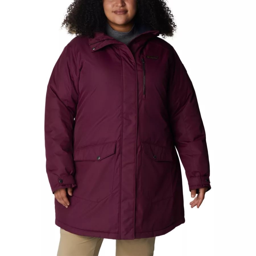 Columbia Women's Suttle Mountain Long Insulated Jacket Plus Size Marionberry