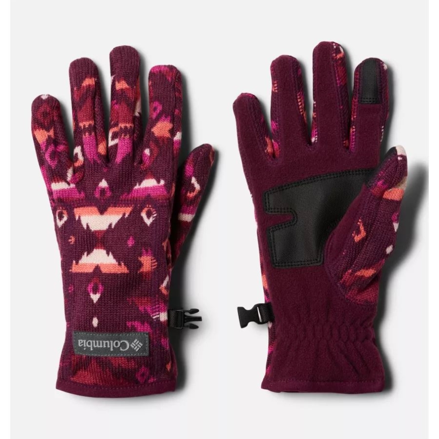 Columbia Women's Sweater Weather Fleece Gloves Marionberry Heather Rocky Mt
