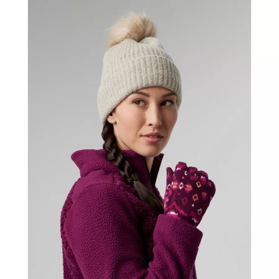 Columbia Women's Sweater Weather Fleece Gloves Marionberry Heather Rocky Mt