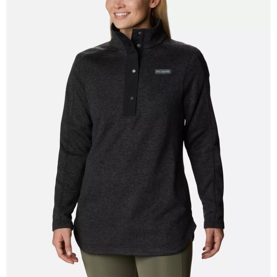 Columbia Women's Sweater Weather Fleece Tunic Black Heather