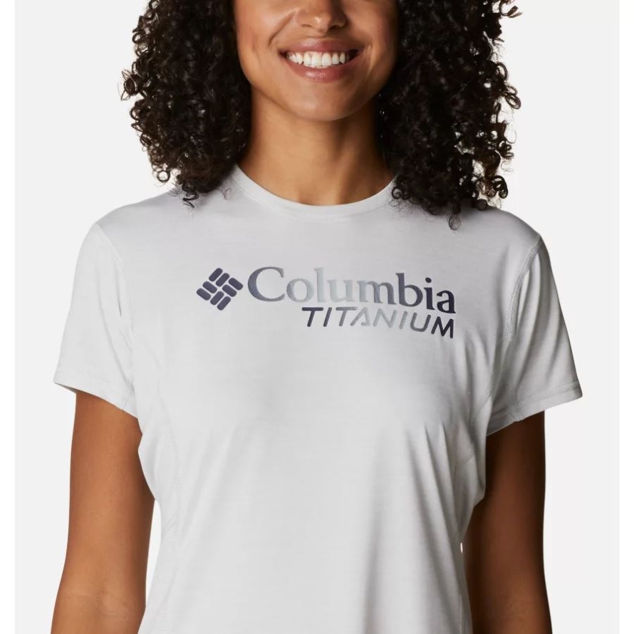 Columbia Women's Titan Pass Graphic T-Shirt White/Nocturnal