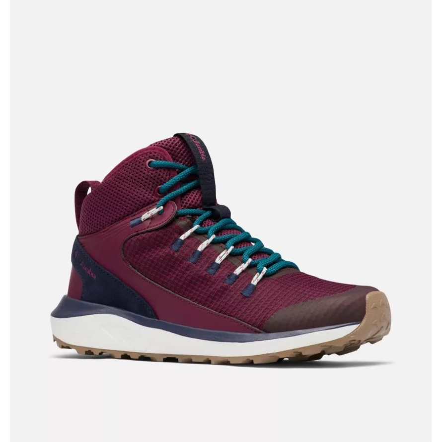 Columbia Women's Trailstorm Mid Waterproof Shoe Wide Marionberry/Deep Water
