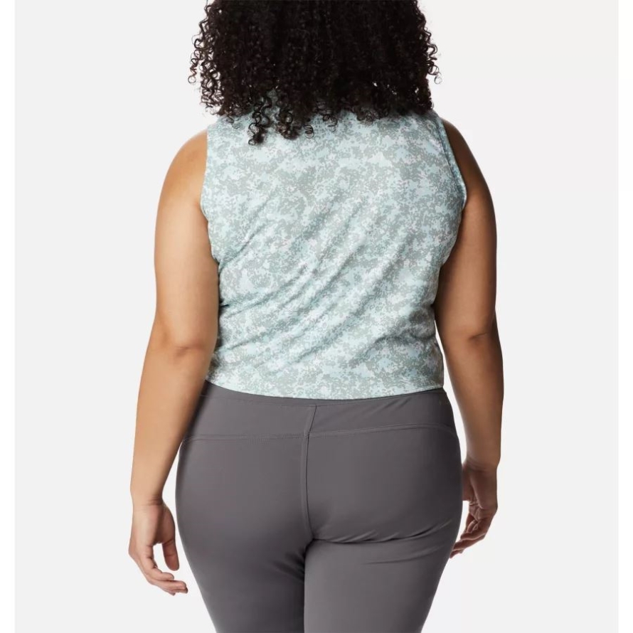 Columbia Women's Weekend Adventure Tank Plus Size Chalk Dotty Disguise